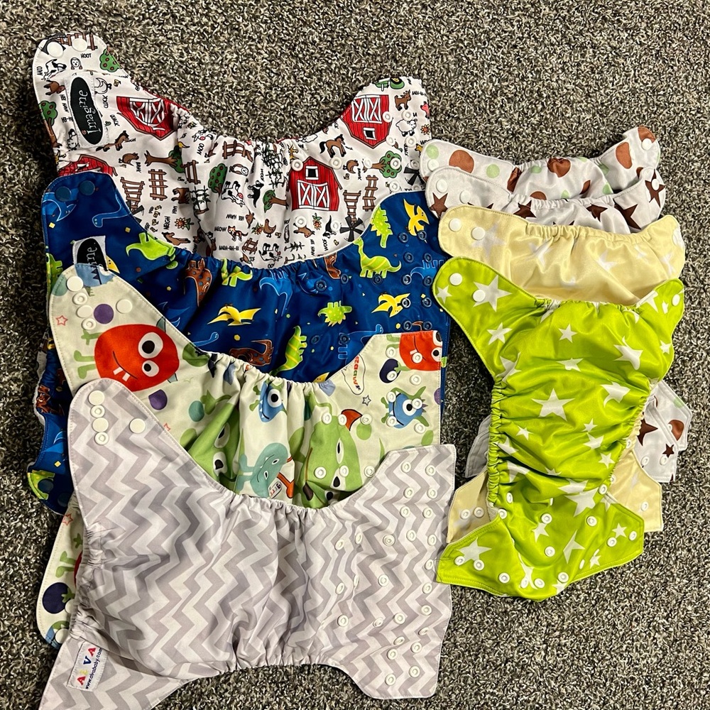 Cloth Pocket Diaper Lot (8)